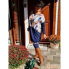 Fashion by NONO - Mandula toll mintás-sötétkék