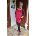 Fashion by NONO - Eszter fekete-bordó lurex tunika