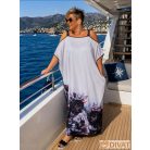 Fashion by NONO - Trixi vállnál vágott maxi ruha világos lila virágmintás