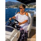 Fashion by NONO - Trixi vállnál vágott maxi ruha világos lila virágmintás