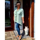 Fashion by NONO - Velence fodrokkal díszített pisztácia ing-tunika