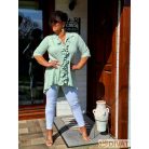 Fashion by NONO - Velence fodrokkal díszített pisztácia ing-tunika