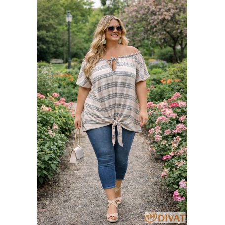 Fashion by NONO - Tirol púder-szürke felső