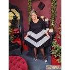 Fashion by NONO - Stella ruha fekete-ezüst lurex betéttel