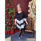 Fashion by NONO - Stella ruha fekete-ezüst lurex betéttel