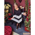 Fashion by NONO - Stella ruha fekete-ezüst lurex betéttel