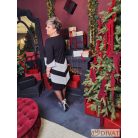 Fashion by NONO - Stella ruha fekete-ezüst lurex betéttel