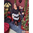 Fashion by NONO - Stella ruha fekete-ezüst lurex betéttel