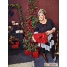 Fashion by NONO - Stella ruha fekete-ezüst lurex betéttel