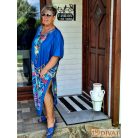 Fashion by NONO - Léda királykék egyedi mintás ruha