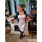 Fashion by NONO - Helena fekete-gyöngyház pezsgő színű ruha 