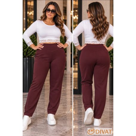 Fashion by NONO - Heni burgundy alakformáló nadrág
