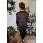 Fashion by NONO - Selena sötétbarna-lurex tunika