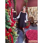 Fashion by NONO - Tina ruha fekete ezüst lurex betéttel