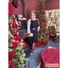 Fashion by NONO - Tina ruha fekete ezüst lurex betéttel