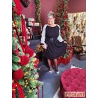 Fashion by NONO - Tina ruha fekete ezüst lurex betéttel