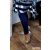 Fashion by NONO - Sötétkék pamut hosszú leggings