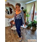 Fashion by NONO - Sötétkék pamut hosszú leggings