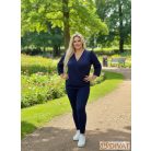 Fashion by NONO - Sötétkék pamut hosszú leggings