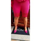 Fashion by NONO - Csipkével díszített magenta rövidnadrág 