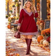 Fashion by NONO - Dolly ruha burgundy-pöttyös
