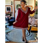 Fashion by NONO - Dolly ruha burgundy-pöttyös
