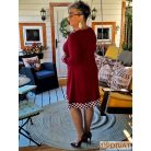 Fashion by NONO - Dolly ruha burgundy-pöttyös