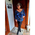 Fashion by NONO - Tekla fekete alapon gyönyörű matyó mintás tunika