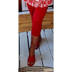 Fashion by NONO 3/4-es piros pamut sztreccs leggings