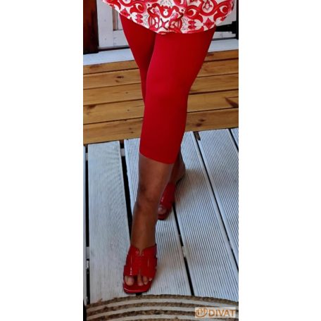 Fashion by NONO 3/4-es piros pamut sztreccs leggings