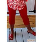 Fashion by NONO 3/4-es piros pamut sztreccs leggings