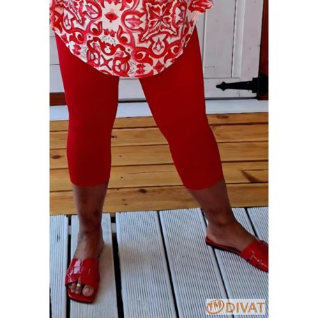 Fashion by NONO 3/4-es piros pamut sztreccs leggings