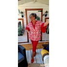 Fashion by NONO 3/4-es piros pamut sztreccs leggings