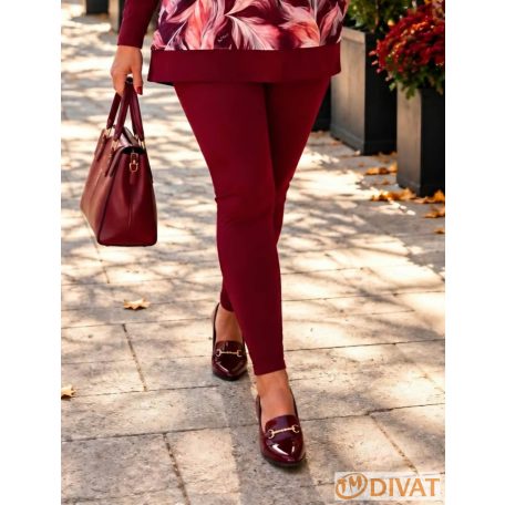 Fashion by NONO - Burgundy pamut hosszú leggings
