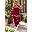 Fashion by NONO - Burgundy pamut hosszú leggings