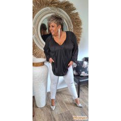 Fashion by NONO - Alfa pihe-puha anyagú fekete felső