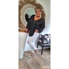 Fashion by NONO - Alfa pihe-puha anyagú fekete felső