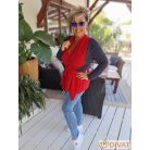 Fashion by NONO - Kitti sötétkék-piros színű kardigán