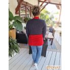 Fashion by NONO - Kitti sötétkék-piros színű kardigán