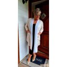 Fashion by NONO - Hédi pezsgő-törtfehér jégselyem zsebes kardigán