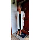 Fashion by NONO - Hédi pezsgő-törtfehér jégselyem zsebes kardigán