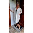 Fashion by NONO - Hédi pezsgő-törtfehér jégselyem zsebes kardigán