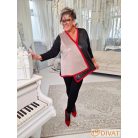 Fashion by NONO - Kuba fekete-champagne aszimmetrikus felső