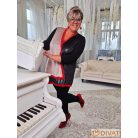 Fashion by NONO - Kuba fekete-champagne aszimmetrikus felső