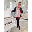 Fashion by NONO - Kuba fekete-champagne aszimmetrikus felső