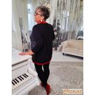 Fashion by NONO - Kuba fekete-champagne aszimmetrikus felső