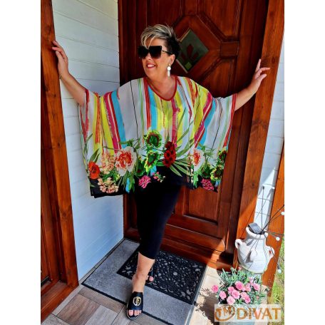 Fashion by NONO - Holiday egyedi virágmintás lepel tunika 