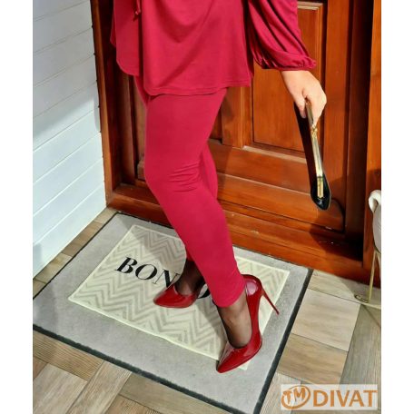 Fashion by NONO - Bordó pamut hosszú leggings