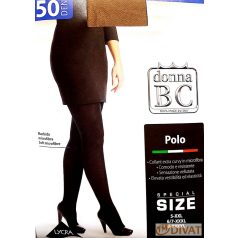   Polo 50 den-es Maxi mikrofibrás, elől-hátul nagybetétes Plus Size harisnyanadrág 6/7 és 8 méret