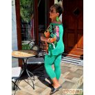 Fashion by NONO 3/4-es benettonzöld pamut sztreccs leggings